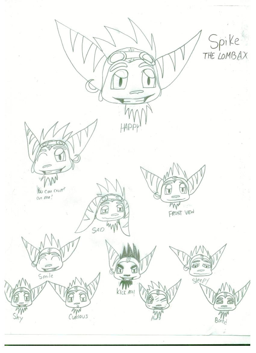 Spike's Emotions (uncolored) by myrspl