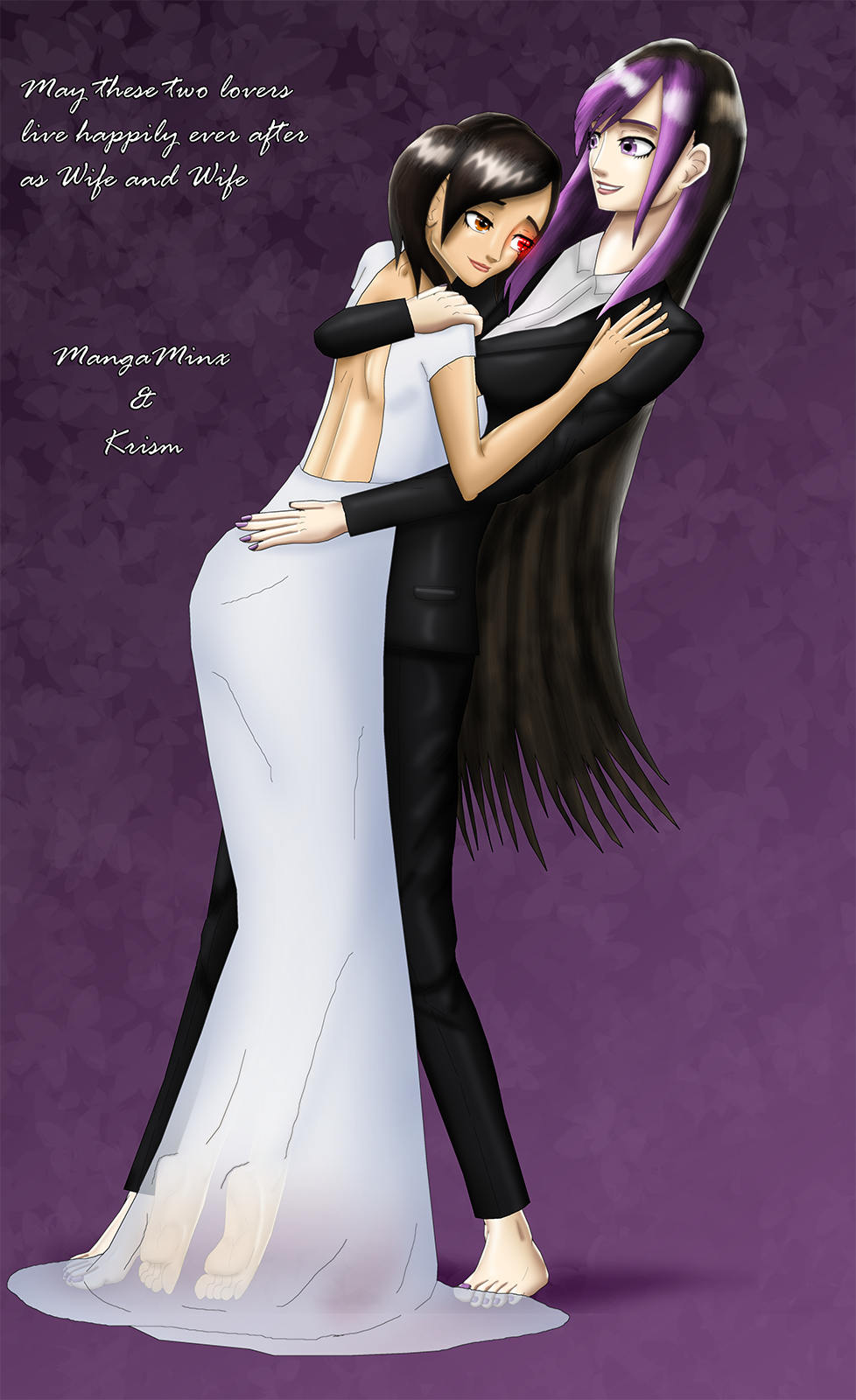 Minx and Krism's Embrace by NIX