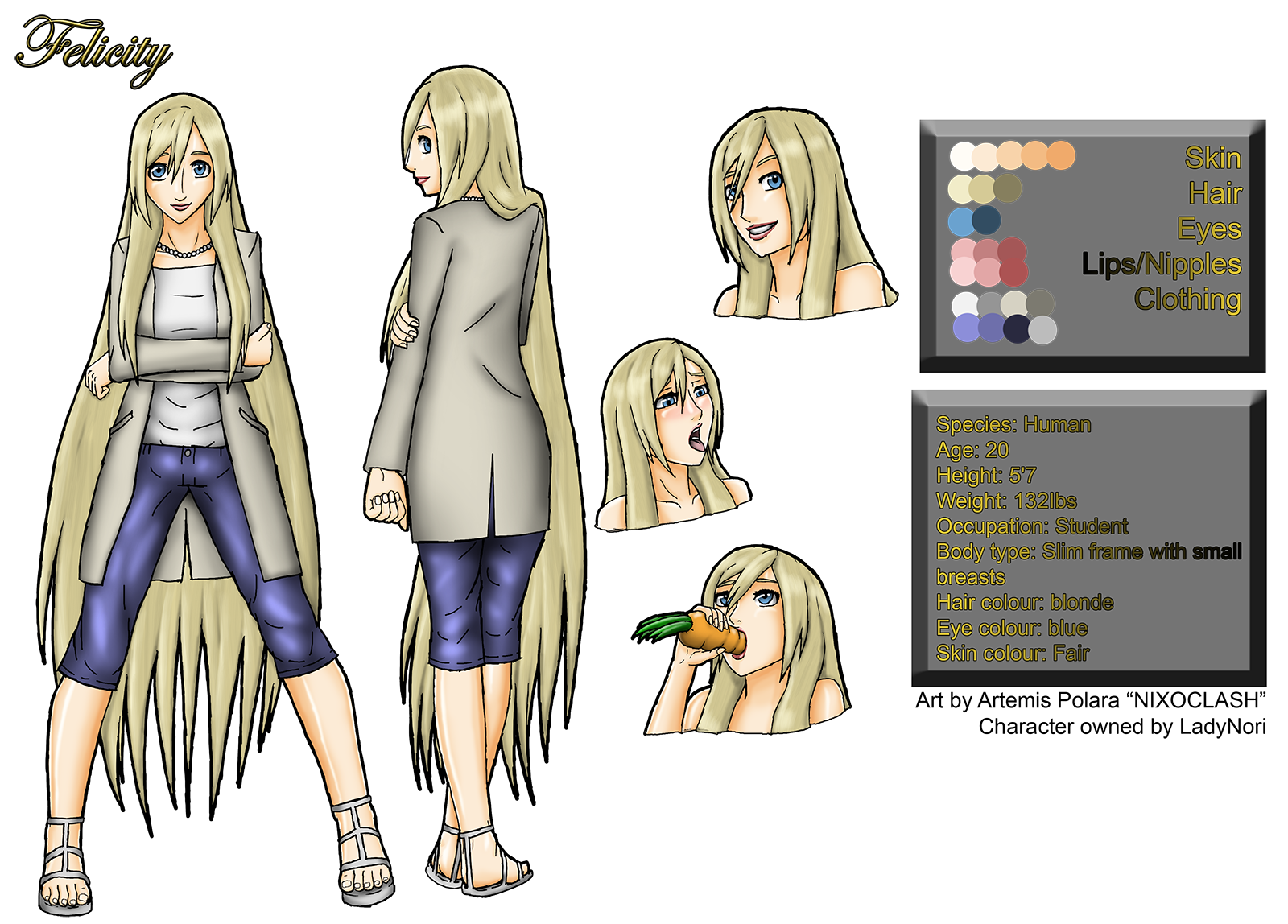 Felicity Character Sheet by NIX