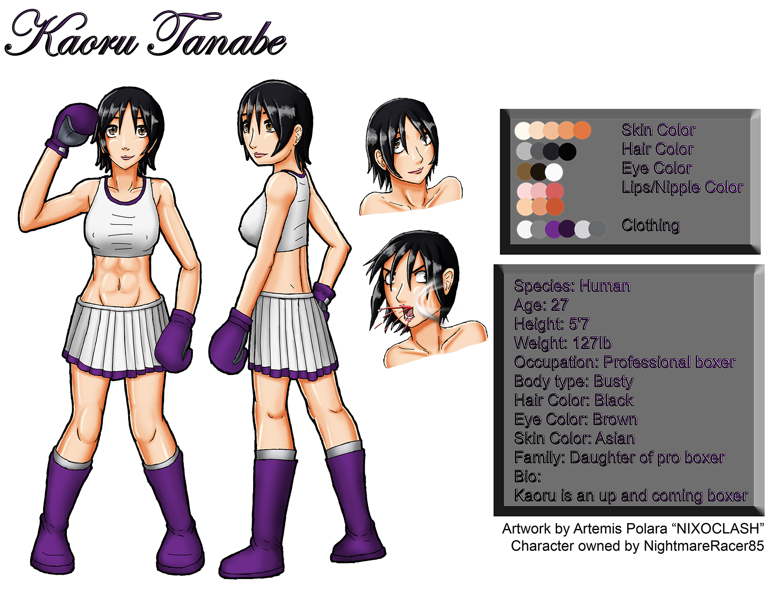 Kaoru Tanabe Character sheet by NIX
