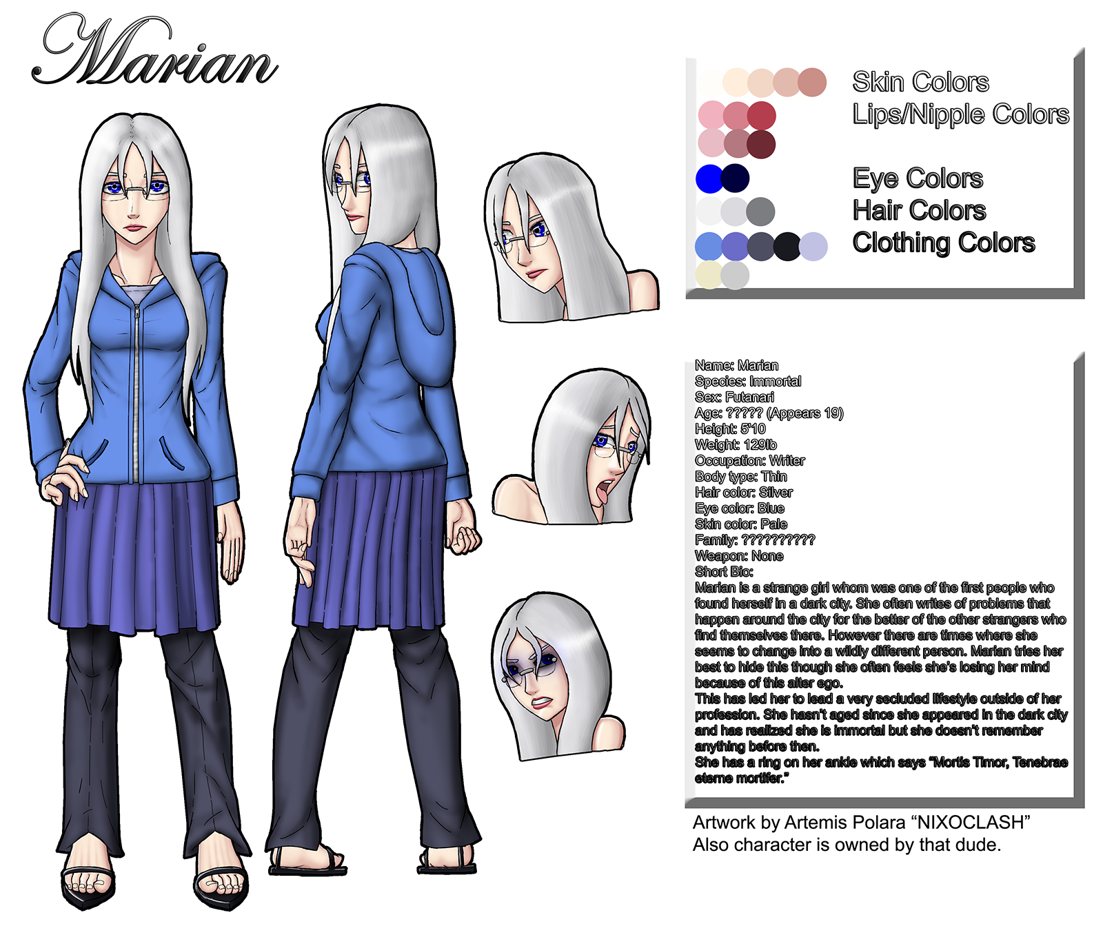 Marian Character Sheet by NIX