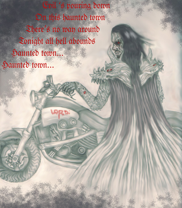 Mr. Lordi and a motorbike" by NaNaNa