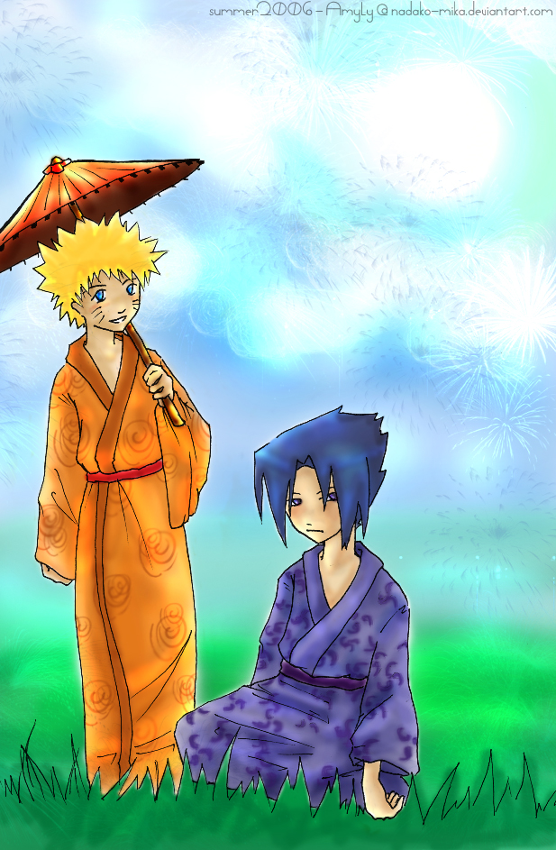 Summer Days ::Naruto-Sasuke:: by Nako_ko_chan