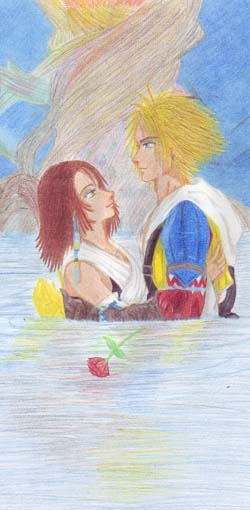 Yuna and Tidus *request for Forever_Dreaming* by Namiko-chan