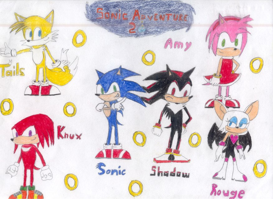 Sonic Adventure 2 Characters by Naomisami_Cheese