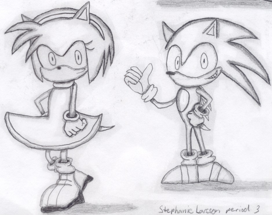 Cartoon Composite-Sonic And Amy by Naomisami_Cheese