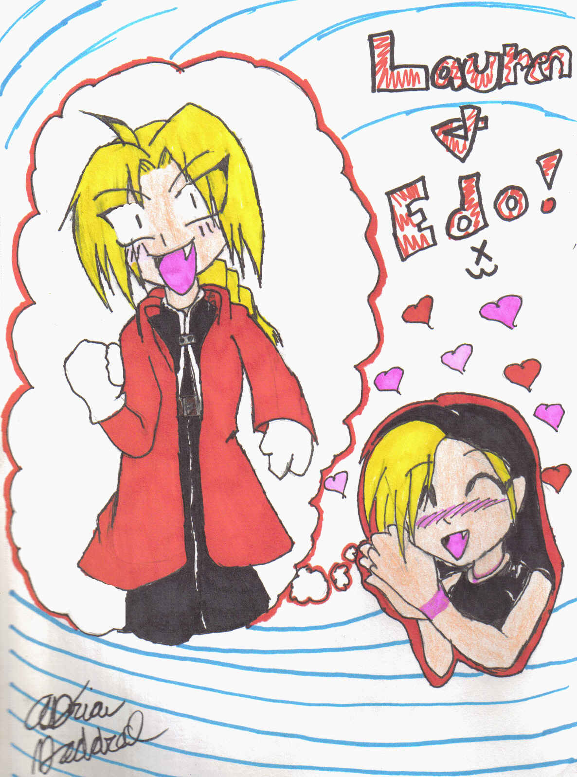 Edward Elric and Friend by NarakusSlaveandLover