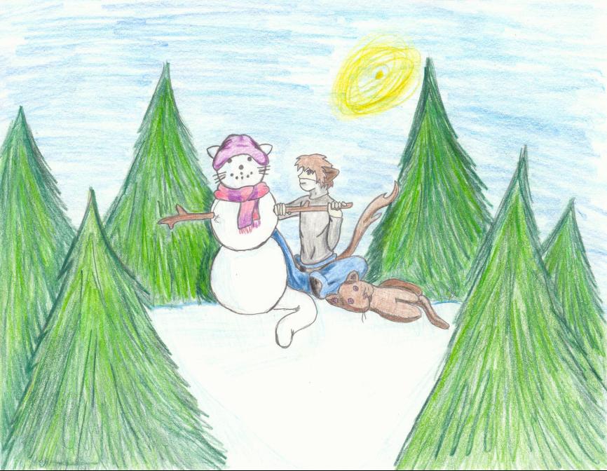 Snowanthropomorphicfeline-Colored by Narf