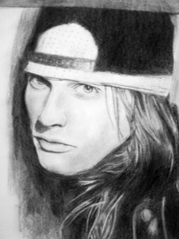 Axl Rose wearing a black hat by Narmeret