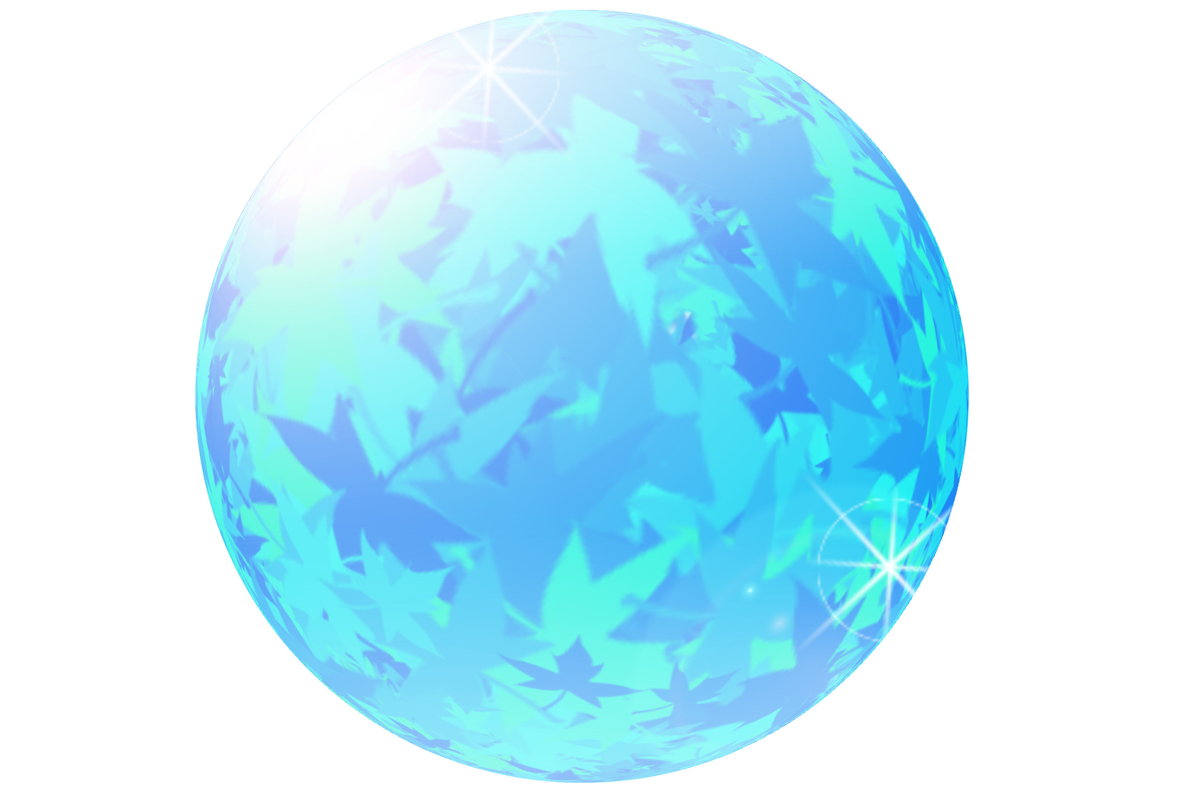 Blue maple sphere by NarutoHQfan