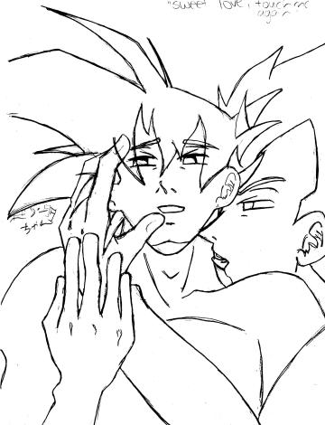 Goku and Vegeta: Sweet Love by NarutoROCKSKakaBeji