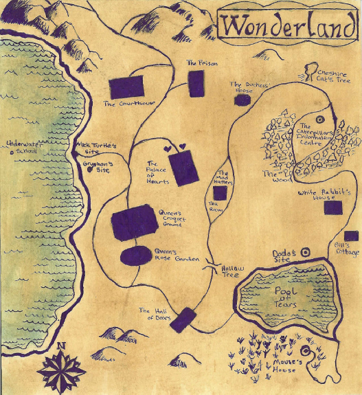 Wonderland Map by NauticalNymph