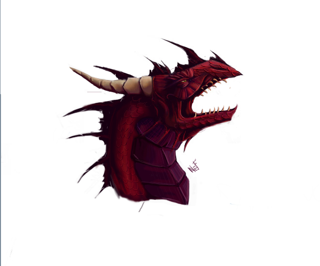 Red dragon by Nefertiri