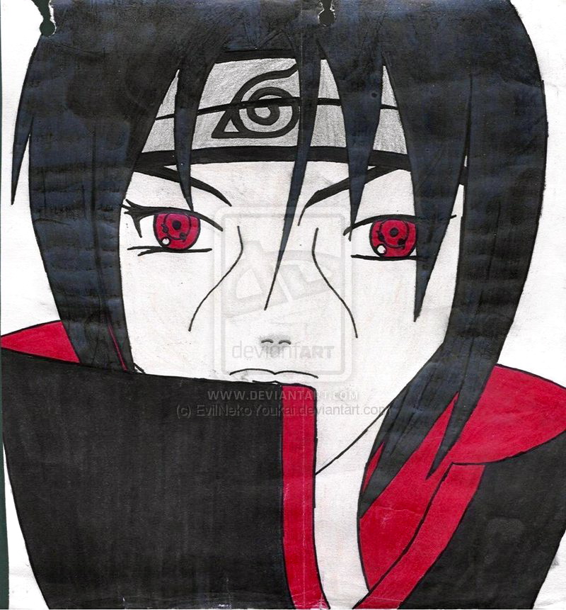My First Drawing Of Itachi by NeikoChan - Fanart Central