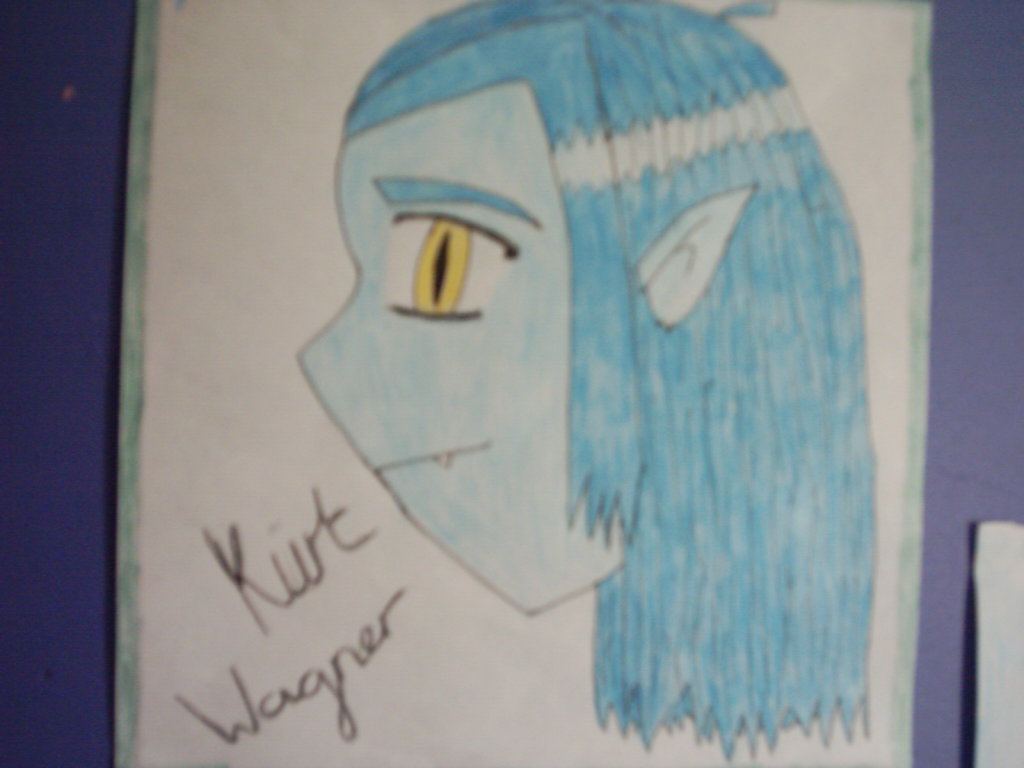 Kurt Wagner a.k.a. Nightcrawler's head by NekoAndManga