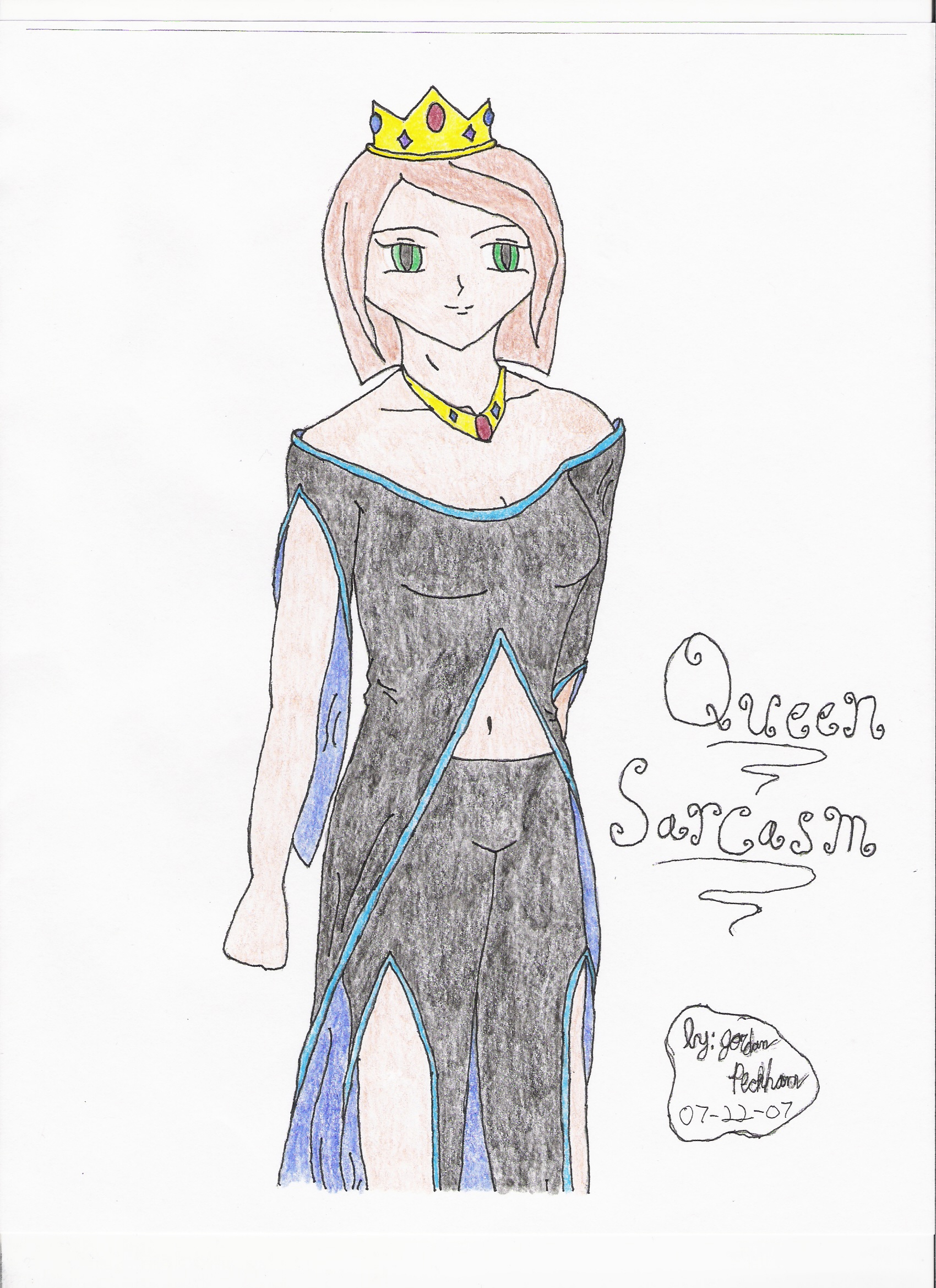 Queen Sarcasm (Colored) by NekoGoky