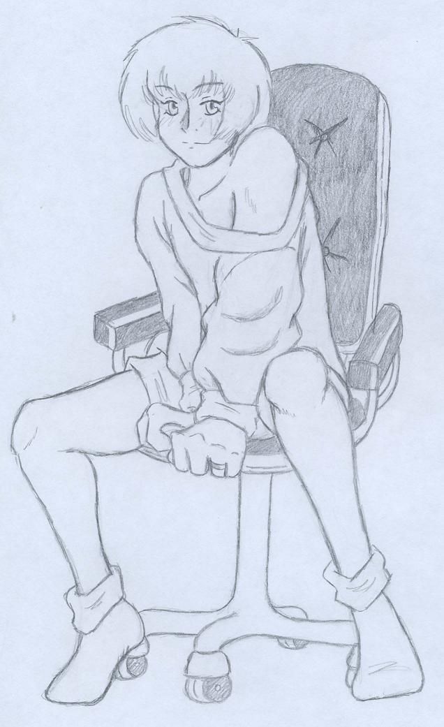 Shuichi in a Chair by NekoHellAngel