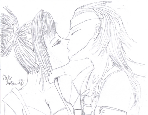 Sheena and Zelos Kissing by Neko_Aoki