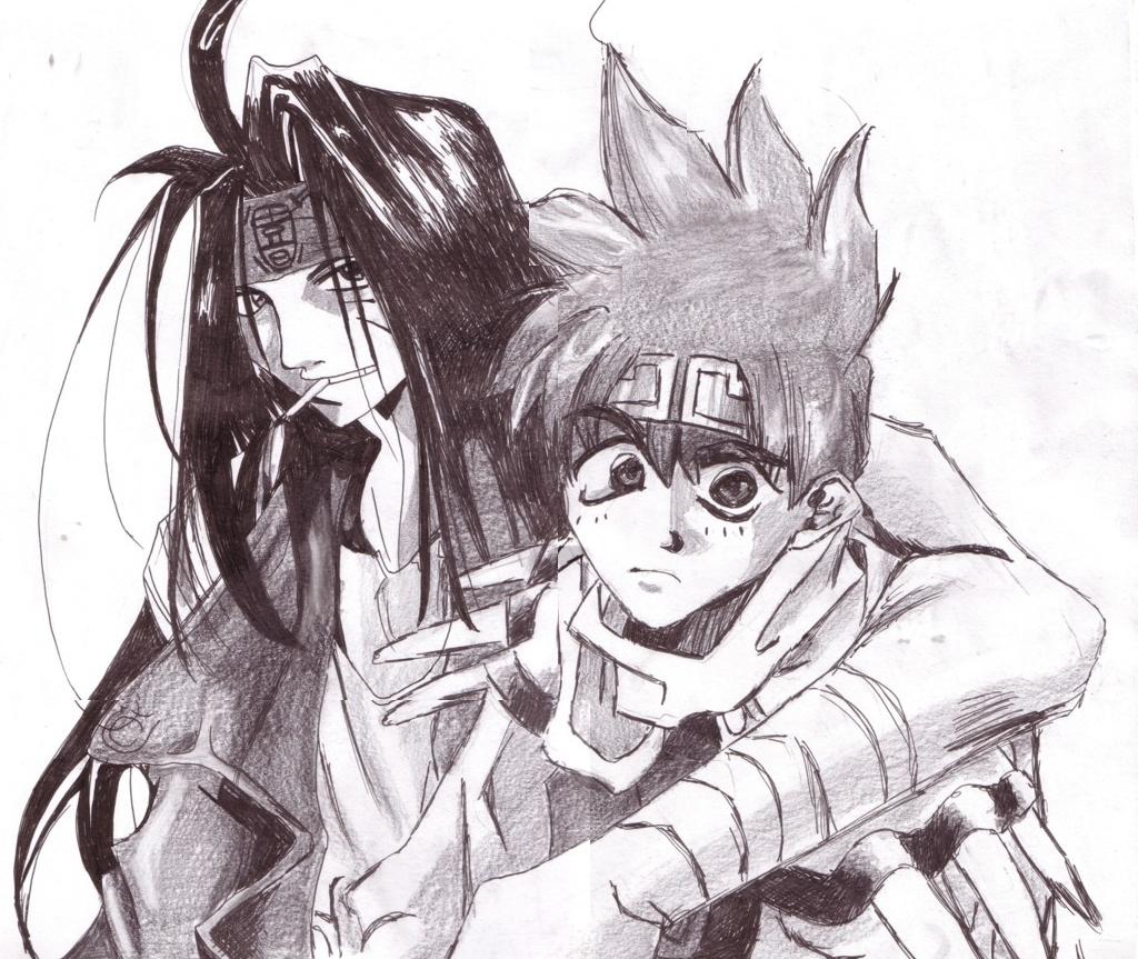 Goku and Gojyo... by Nekoian