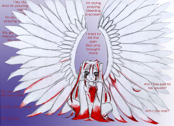 bleeding angel by Nemya
