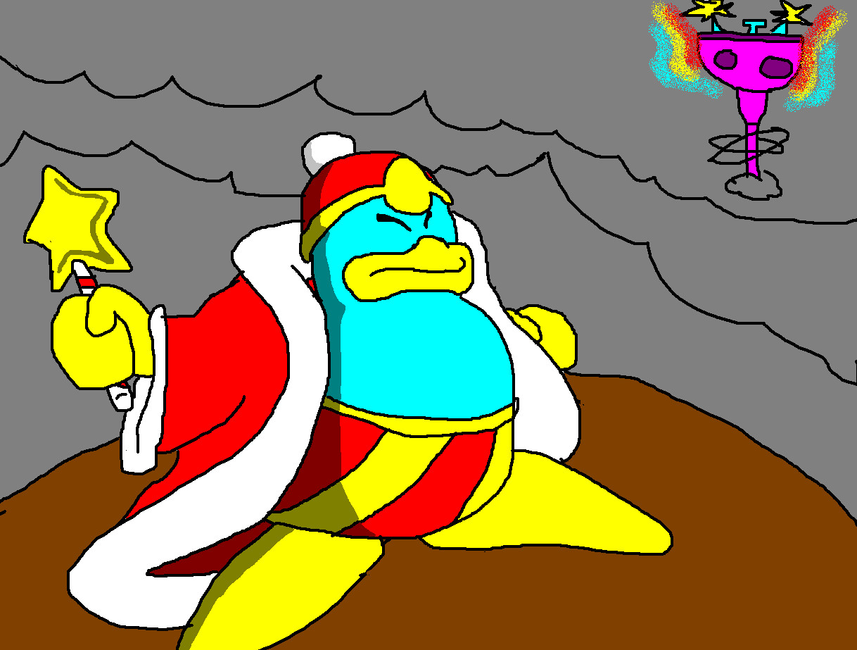 King Dedede with the Star Rod by Neon_Lemmy_Koopa