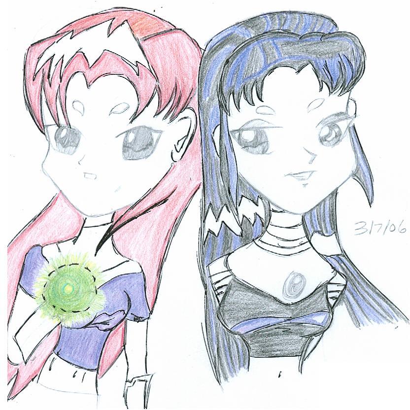 Starfire and blackfire *Sisters* by Neopetgirl