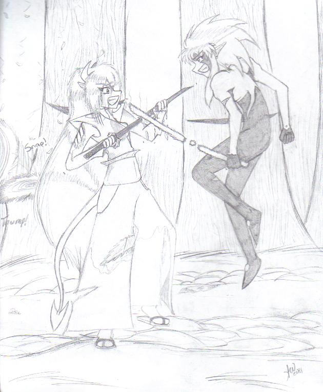 Ryoko vs Hesper by NereusXUnmi