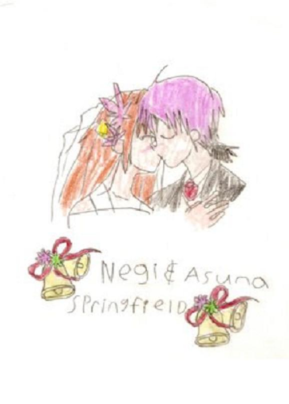 Negi and Asuna's wedding by Nesuna1115