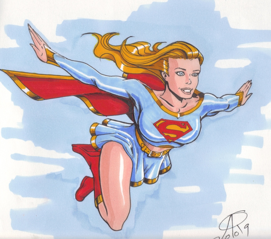 Supergirl Flying by Netbat