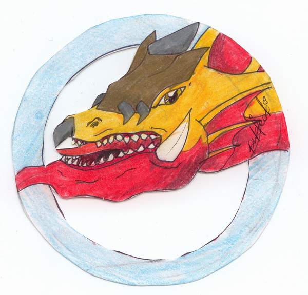 Gold and Red Dragon Head! by NicNic