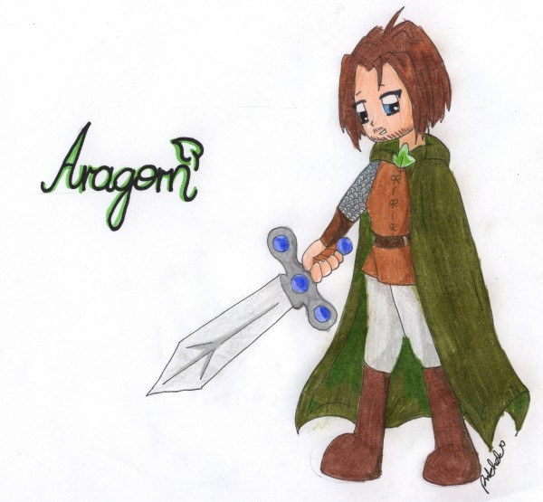 Chibi Aragorn With His MIghty Sword! by NicNic