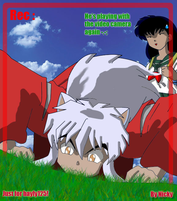 Inuyasha with camera - Hayly125's request by Nicky