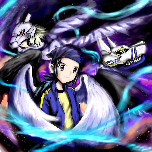 Kouji angel and Digimon by Nicole1725