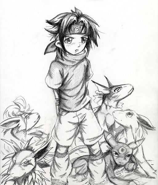 eh heh heh Sasuke and Pokemon.... by Nicole1725