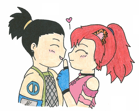 Shikamaru and Rose Valentine by Nightbird