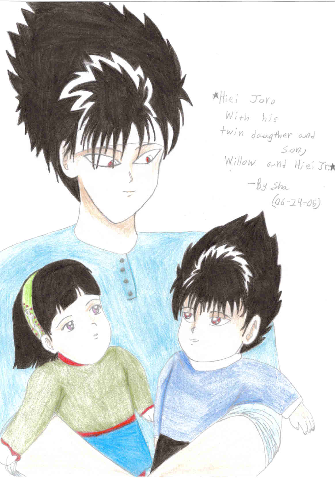 Hiei with his babies by Nijuukyuu