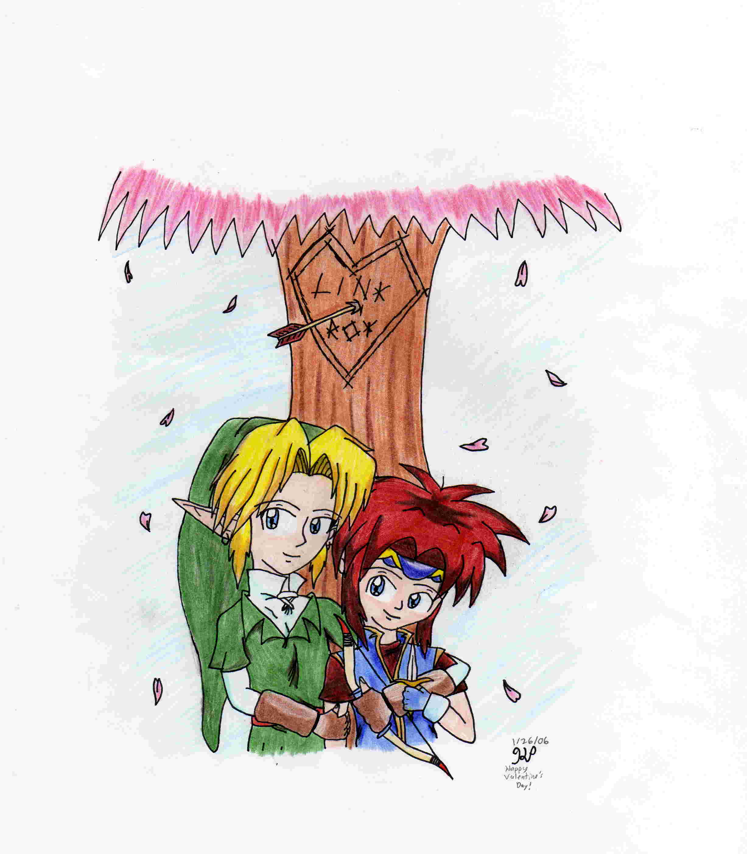 Link and Roy's Valentine Tree by Nintendo_Nut