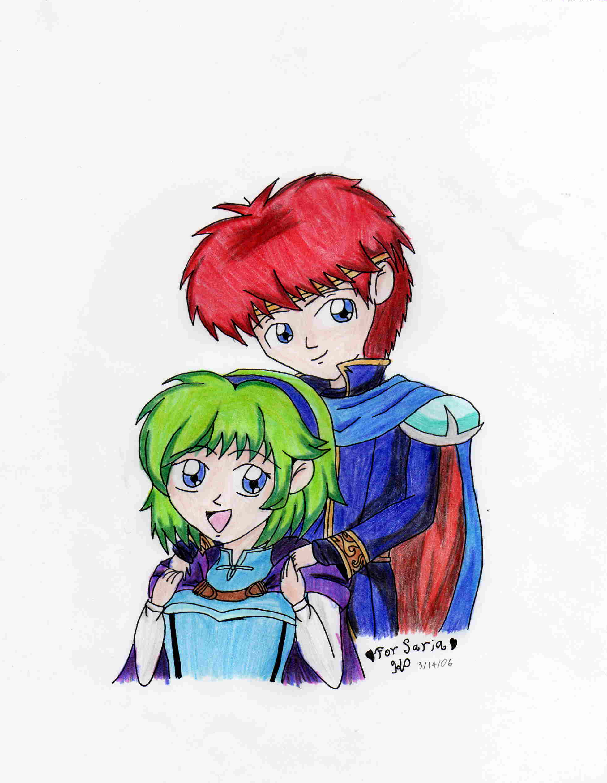 Eliwood and Nino (for Saria) by Nintendo_Nut