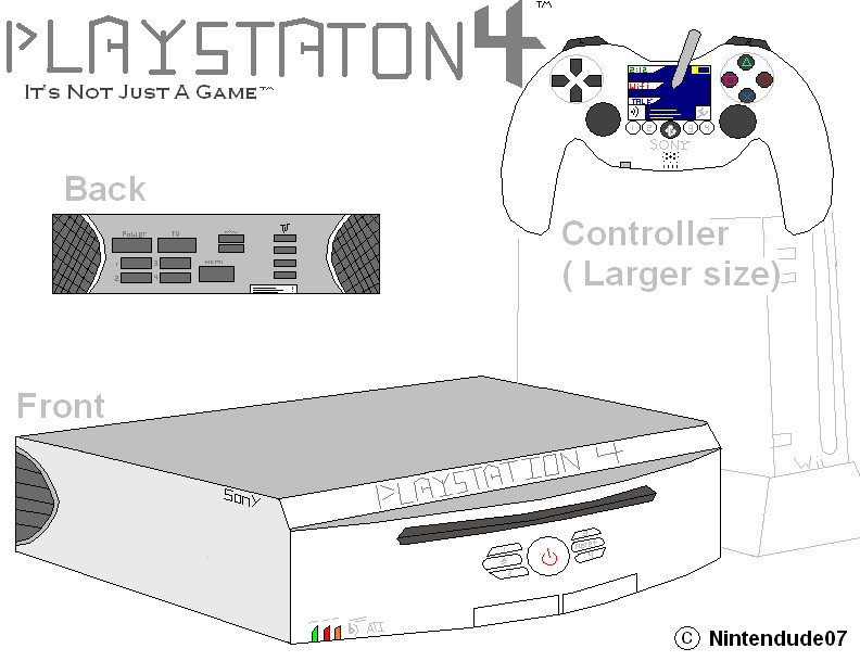 Playstation 4- 3rd concept by Nintendude07