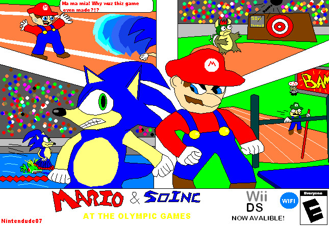 Mario and Sonic Olympics Ad by Nintendude07
