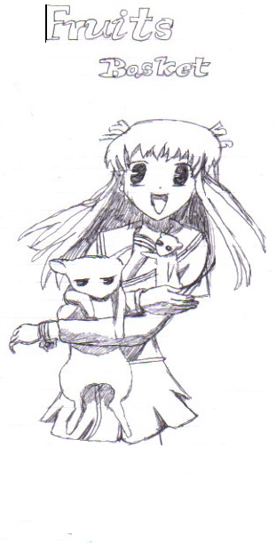 My first Furuba drawing! Tohru, Kyo, Yuki by No1FurubaLover