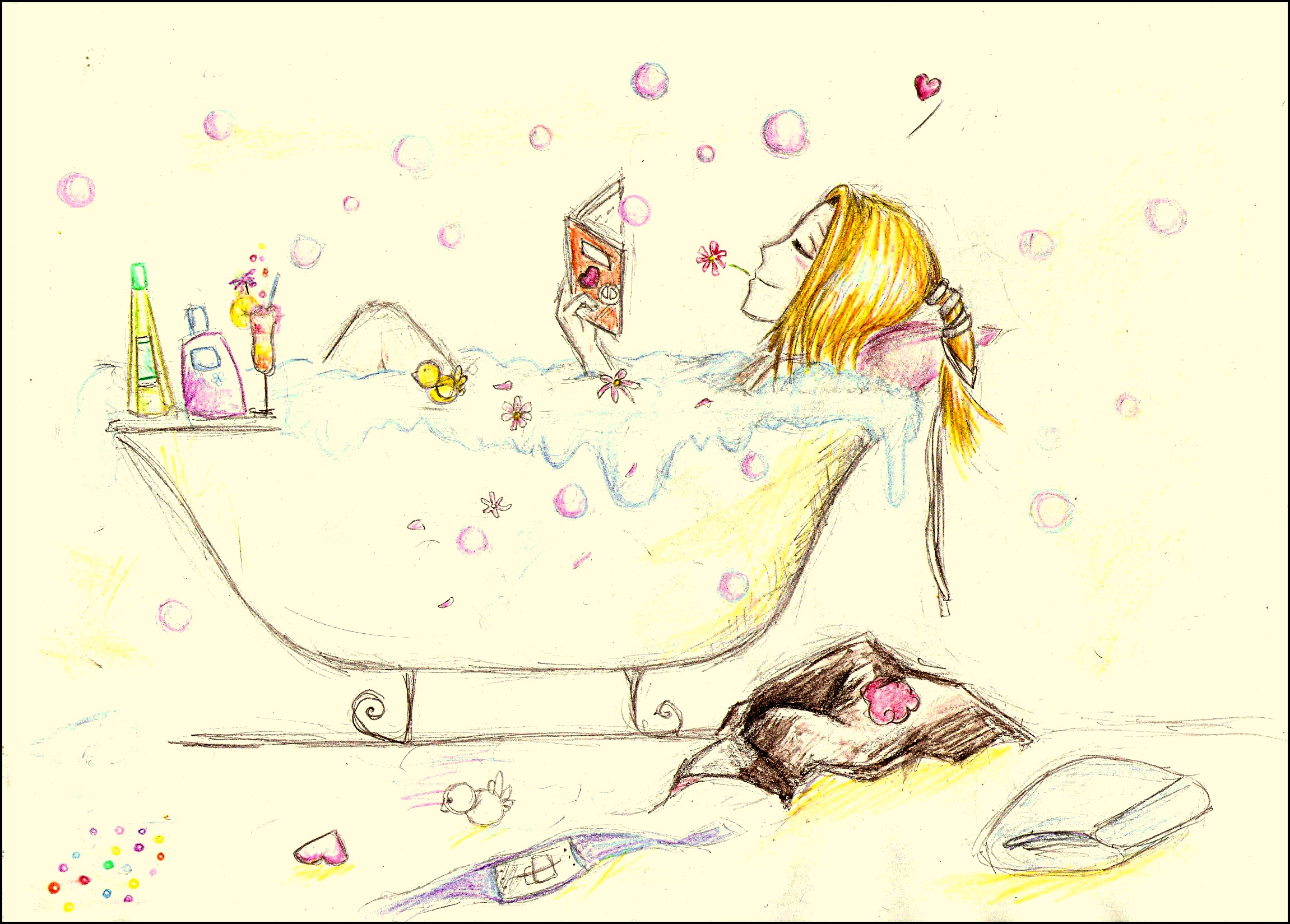Deidara in bath... by Noby
