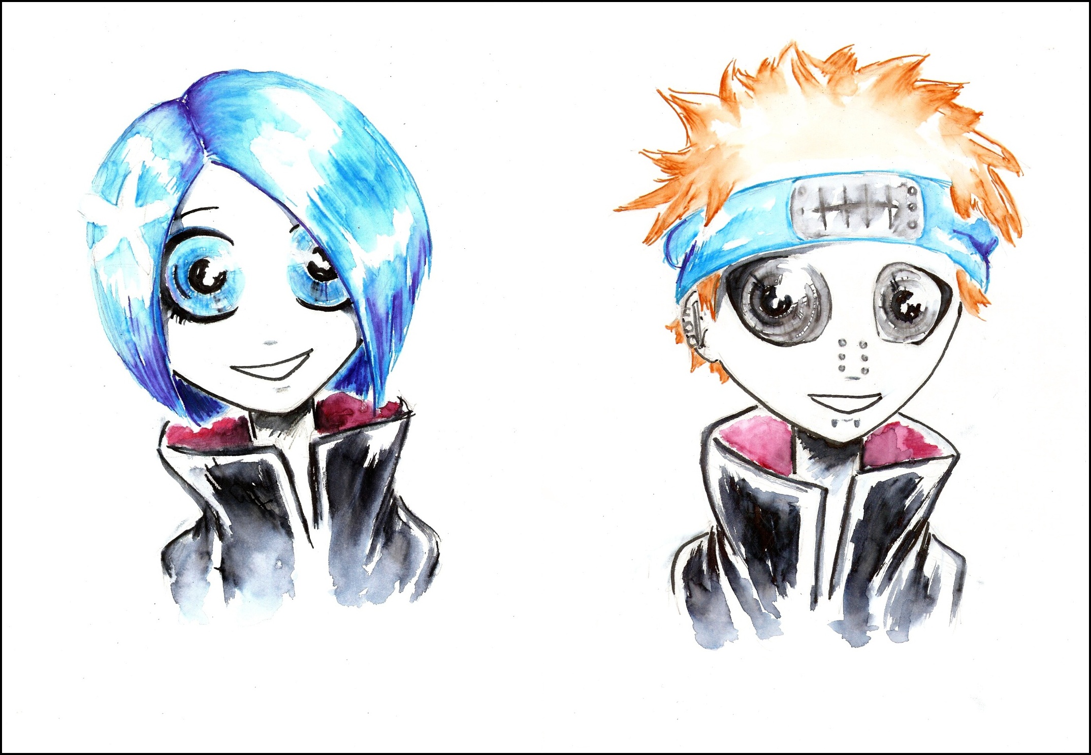 Konan and Pein by Noby