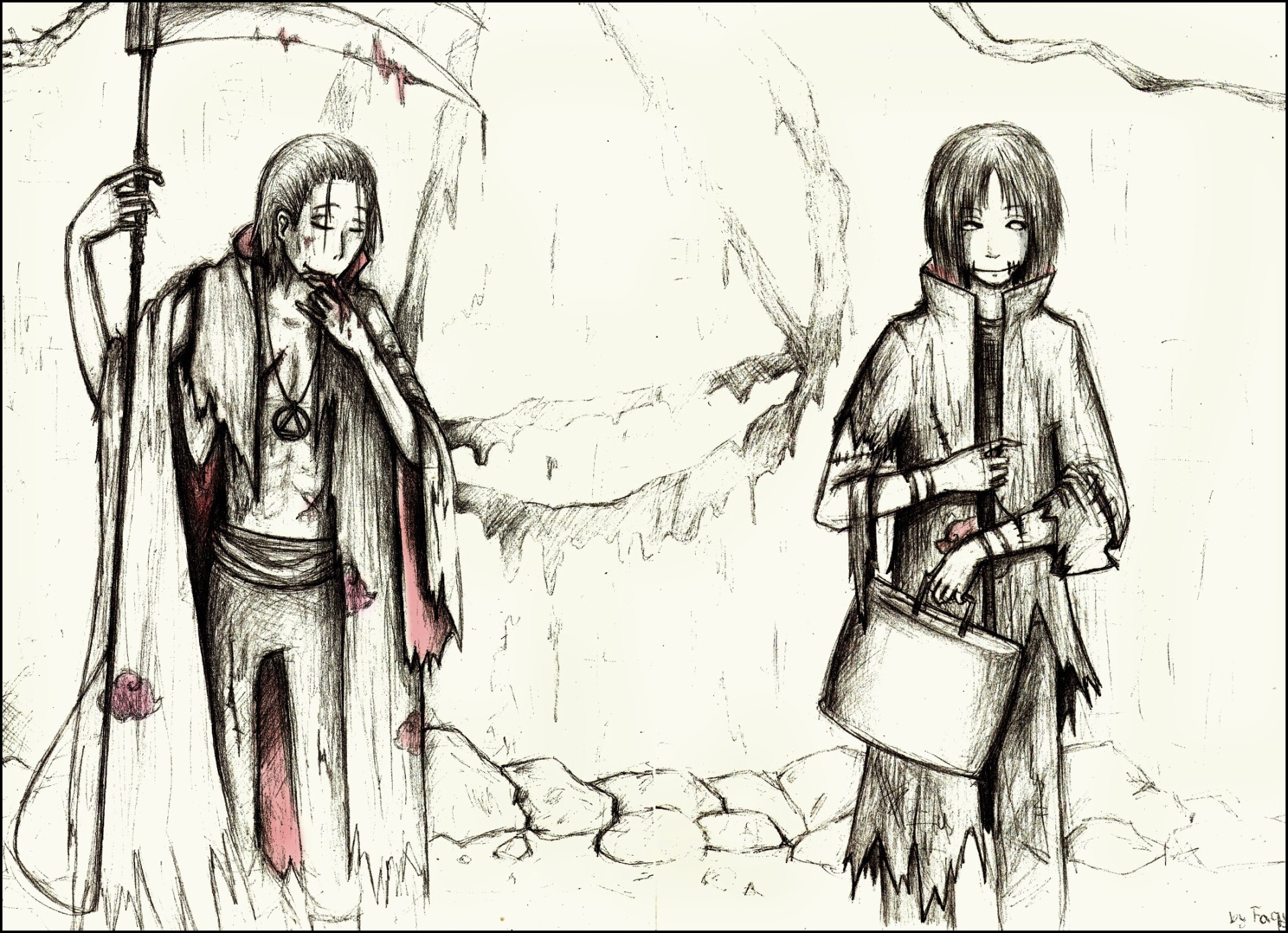Hidan and Kakuzu by Noby