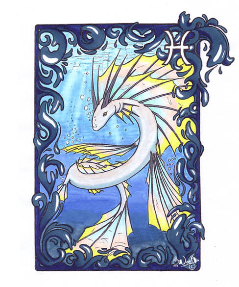 Dragon Zodiac: Pisces by Noot_das_Schaf