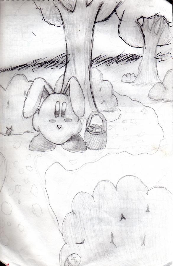 Easter Kirby by Noromaru