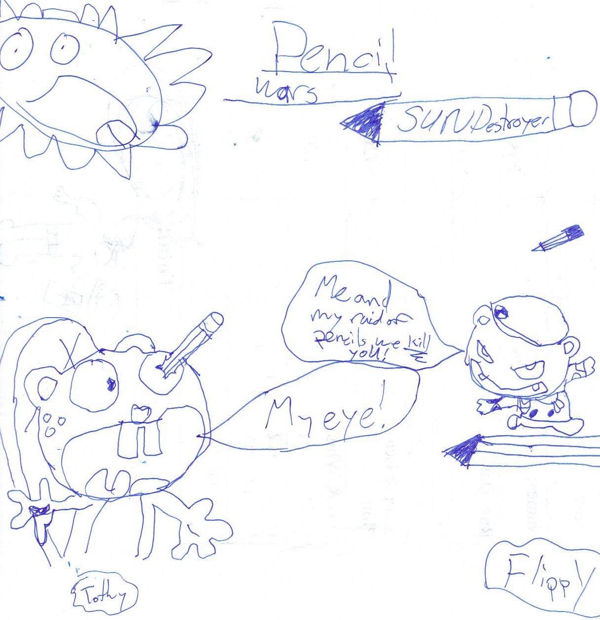 Pencil Wars by nagoshi7