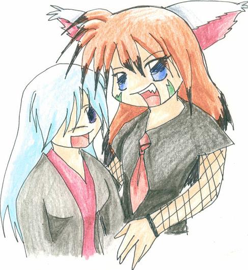Keiko & Akai *request for Kitsunegirl* by narakus_demon