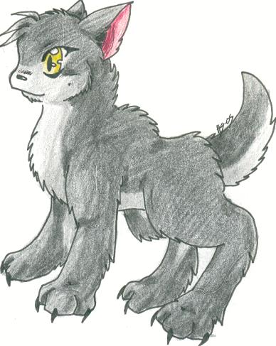Black wolf chibi by narakus_demon