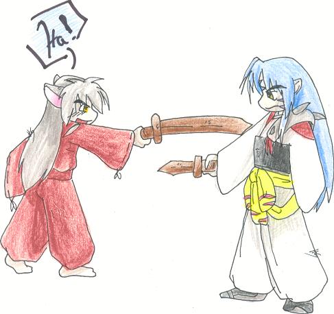 Sword play for Foxx by narakus_demon